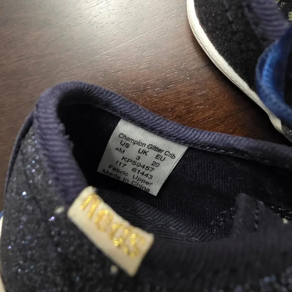 Keds x Kate Spade Champion Glitter Sneaker Navy Size 4
